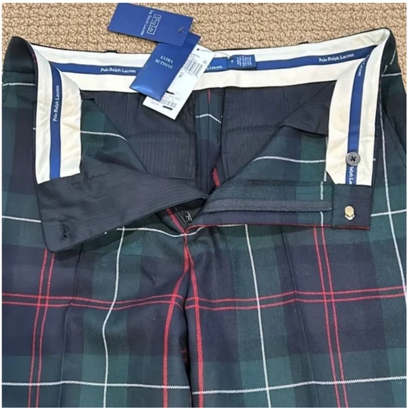 NEW Polo Ralph Lauren Plaid Wool Relaxed Straight Pant size 8 Blackwatch Multi - Picture 5 of 16